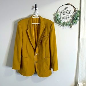 Vintage 1980’s Mustard Yellow Over-sized Boyfriend Jacket
